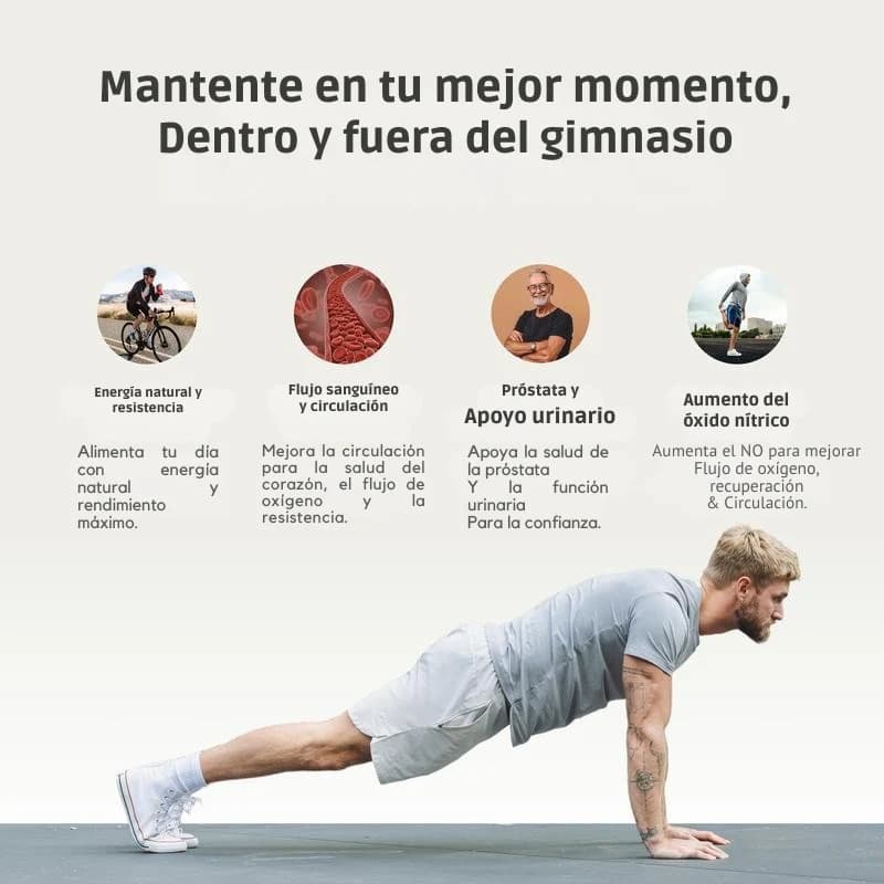 Prostate Health + Nitric Oxide – Para que vuelvas a rendir… en todo